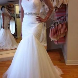 Tule mermaid wedding dress